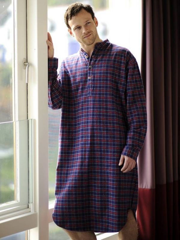 Pyjamas Chaussons Chaussettes Liquette en flanelle de coton - LV28 Rouge / Marine