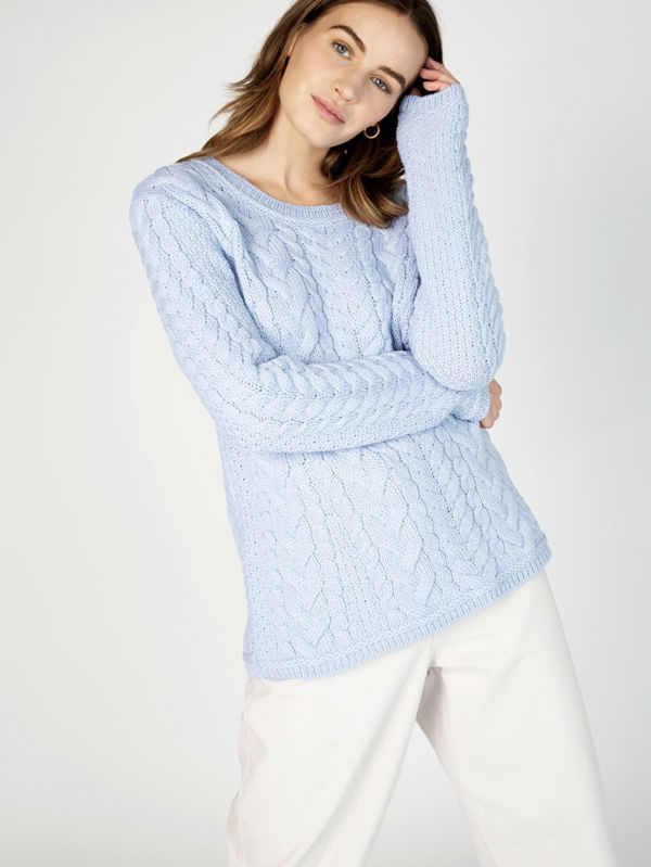 The Blossoms Collection Primose Sweater - Ice Blue