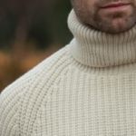 Homme Pull col roulé maille plate