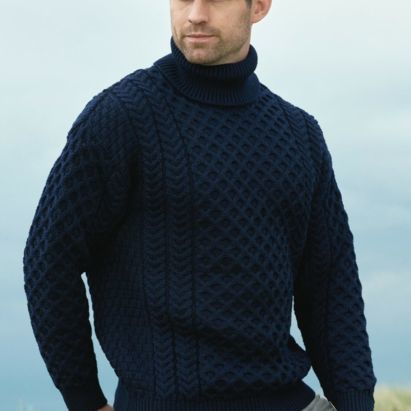 Homme Pull col roulé traditionnel 