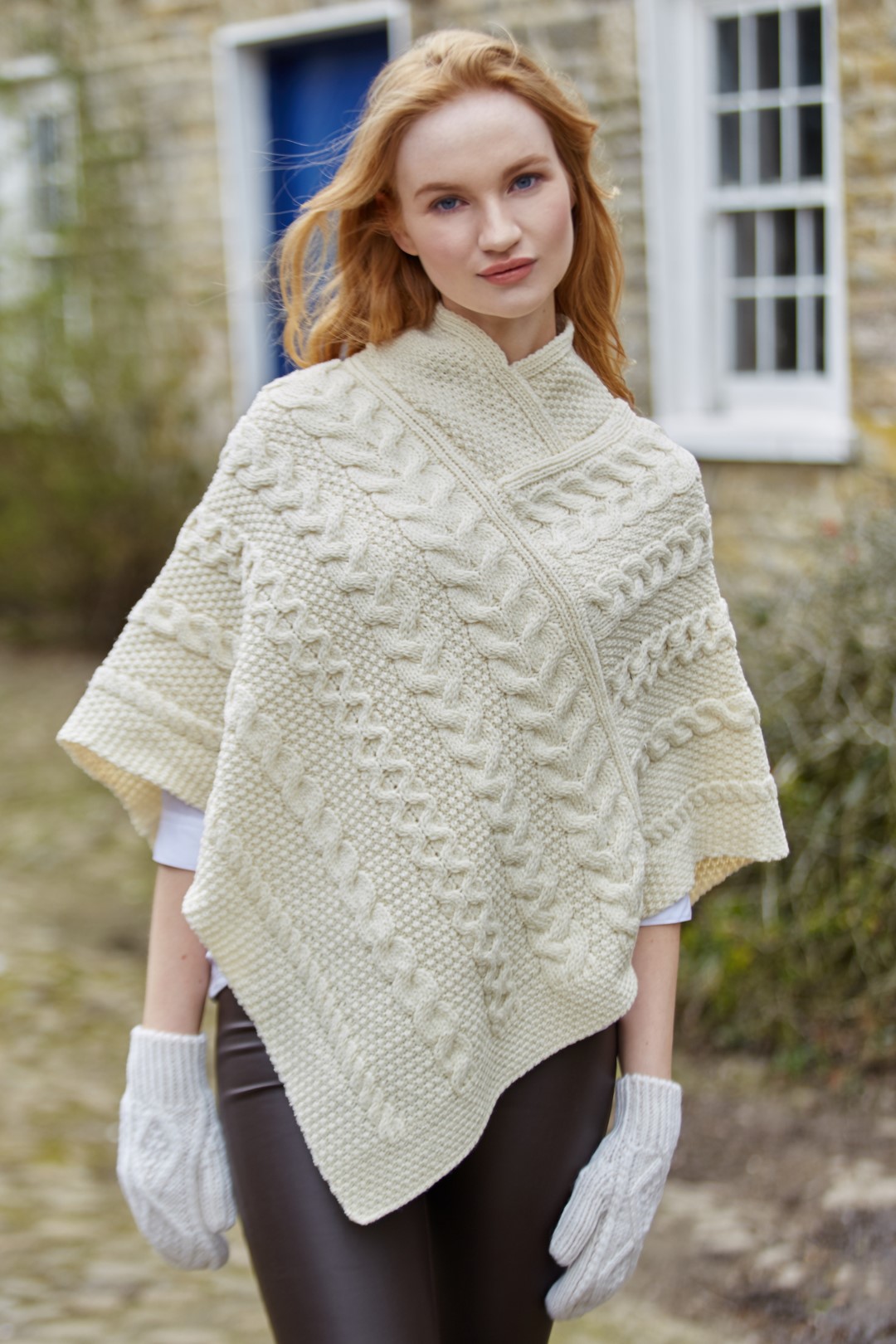 gilet poncho femme tricot