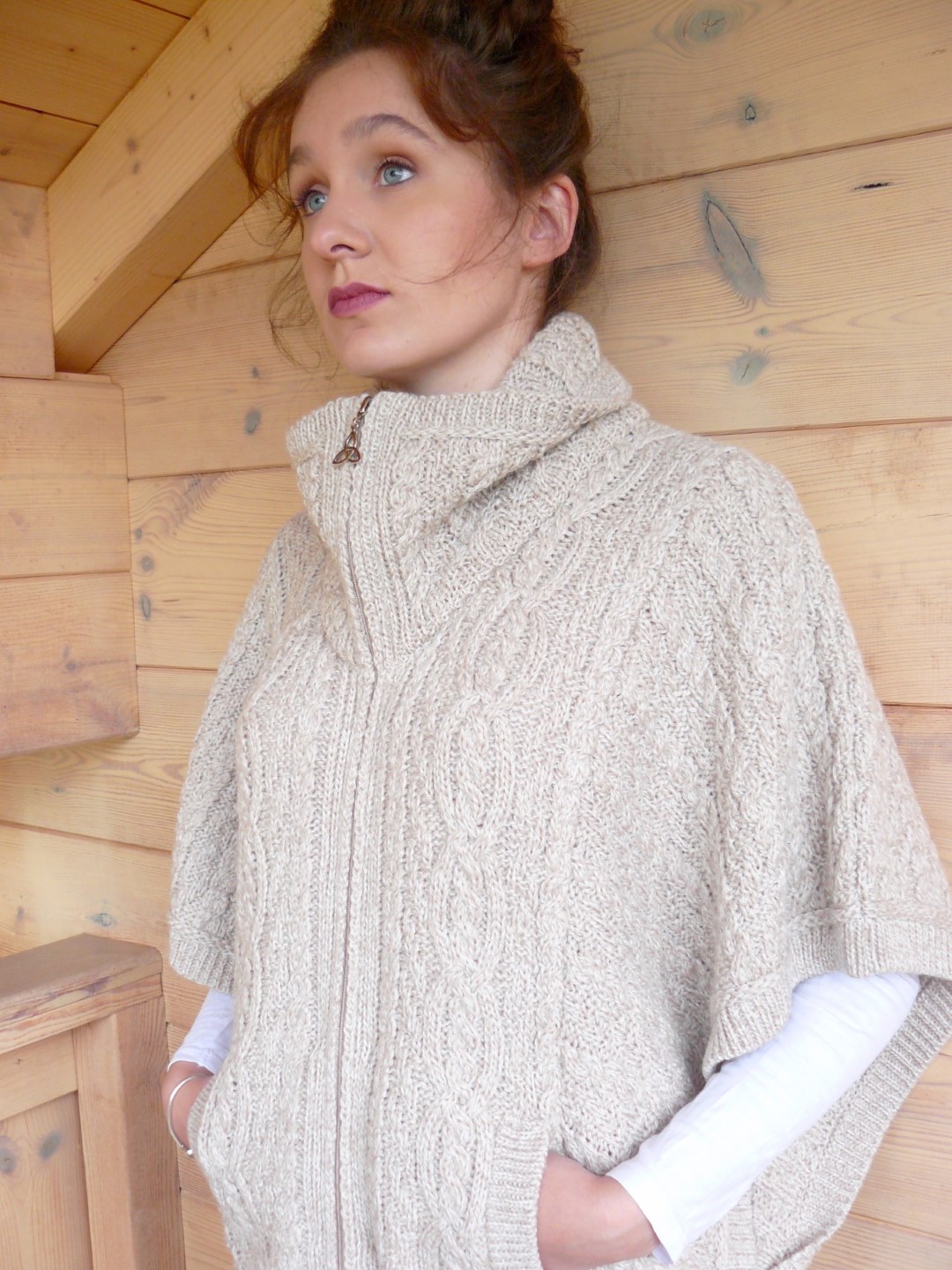 Gilet online poncho tricot