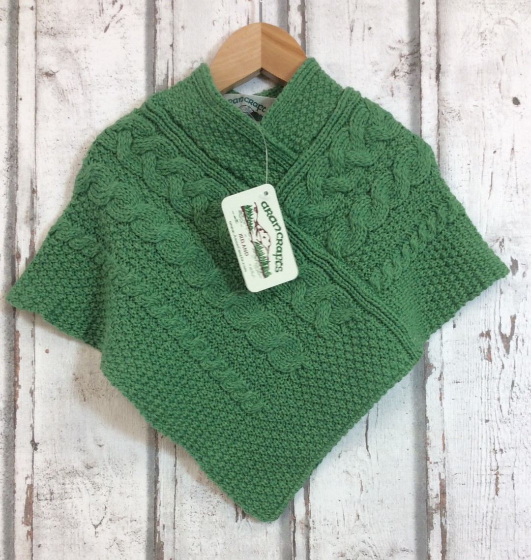 Poncho Irlandais Chaud Enfants Laine Merinos Poncho Irlandais Chaud Enfants Laine Merinos