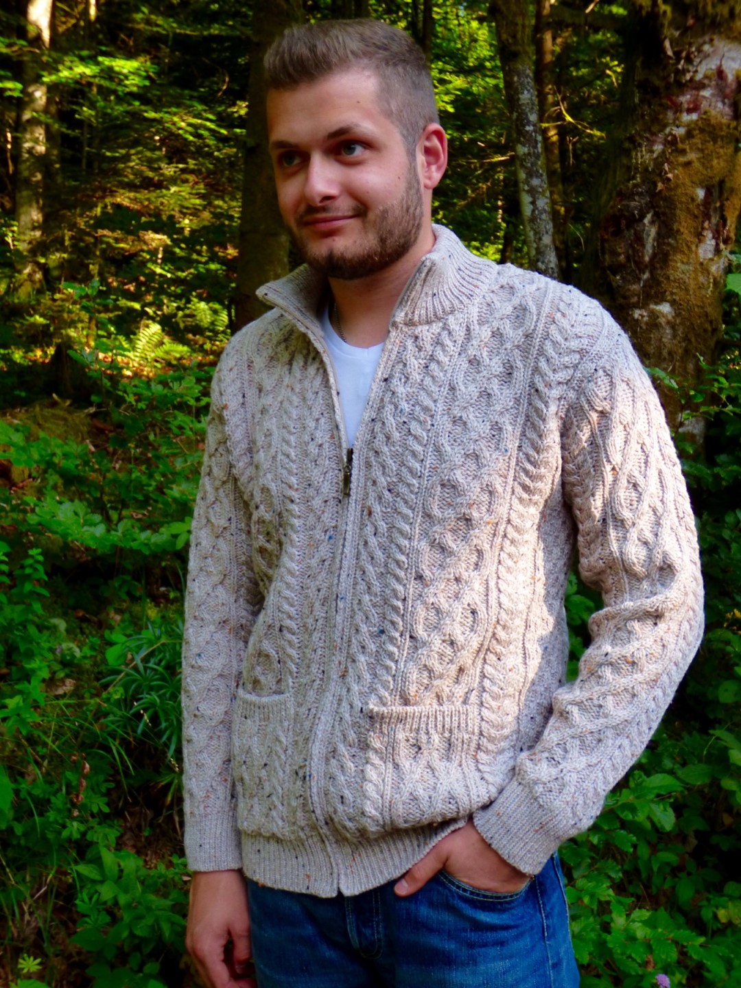 gilet crochet homme