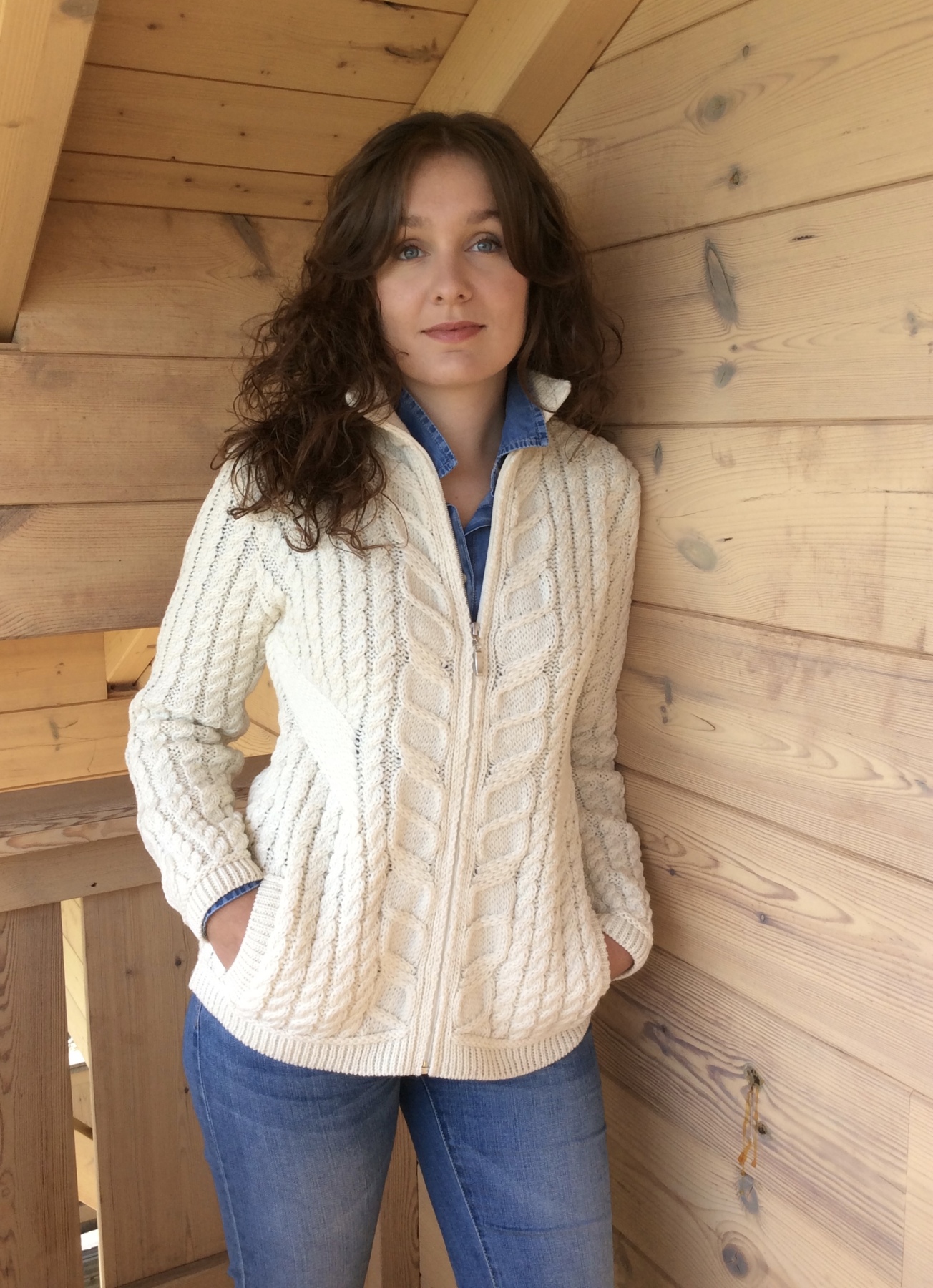 Gilet irlandais chaud laine merino