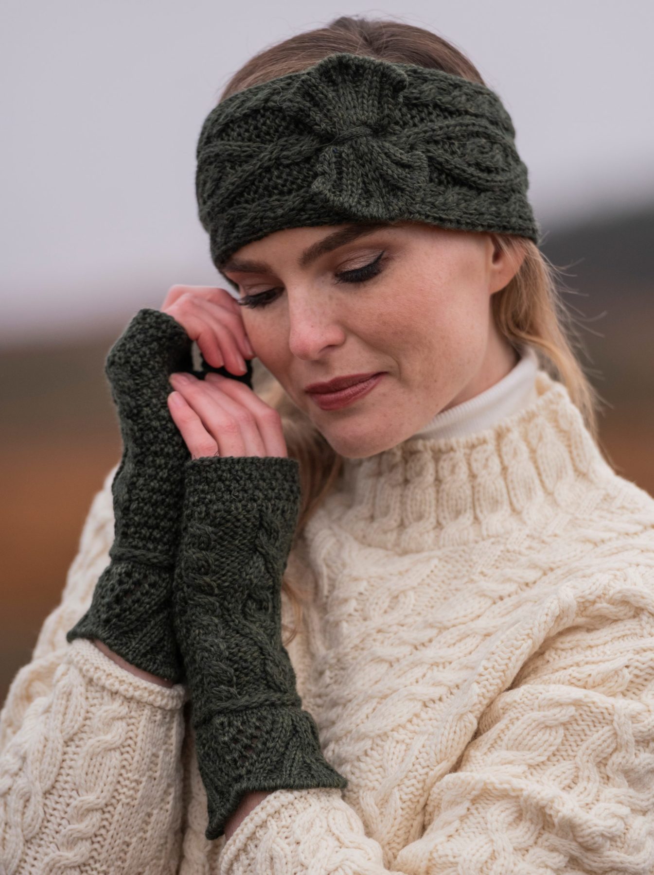 Bandeau femme hiver à noeud en laine - Lady Corner
