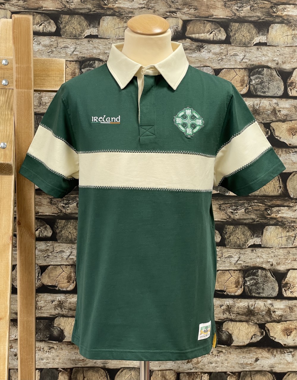 Maillot De Rugby Vintage Irlande Homme - Cara Craft - Vert - Taille 2XL - Manches Longues