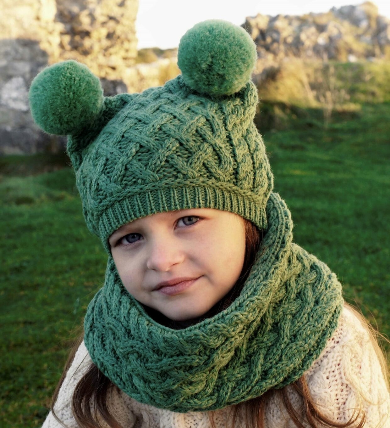 Cagoule Hiver Enfant – Motif élan De Noël, Double Couche – Pour 2-6 Ans, Tour De Tête 35-55 Cm – Chaud, Coupe-vent
