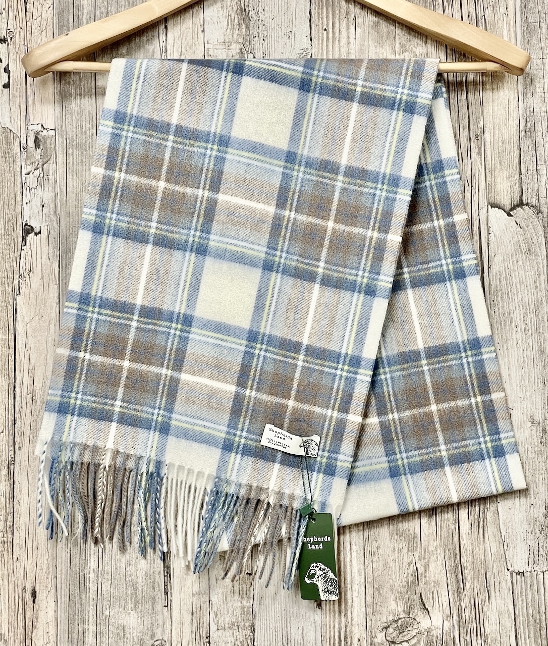 Écharpe écossaise Oxford 100% Laine D'agneau – Franges – Unisexe, Multicouleur