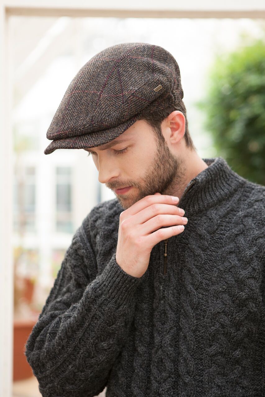 Casquette irlandaise laine tweed style peaky blinders