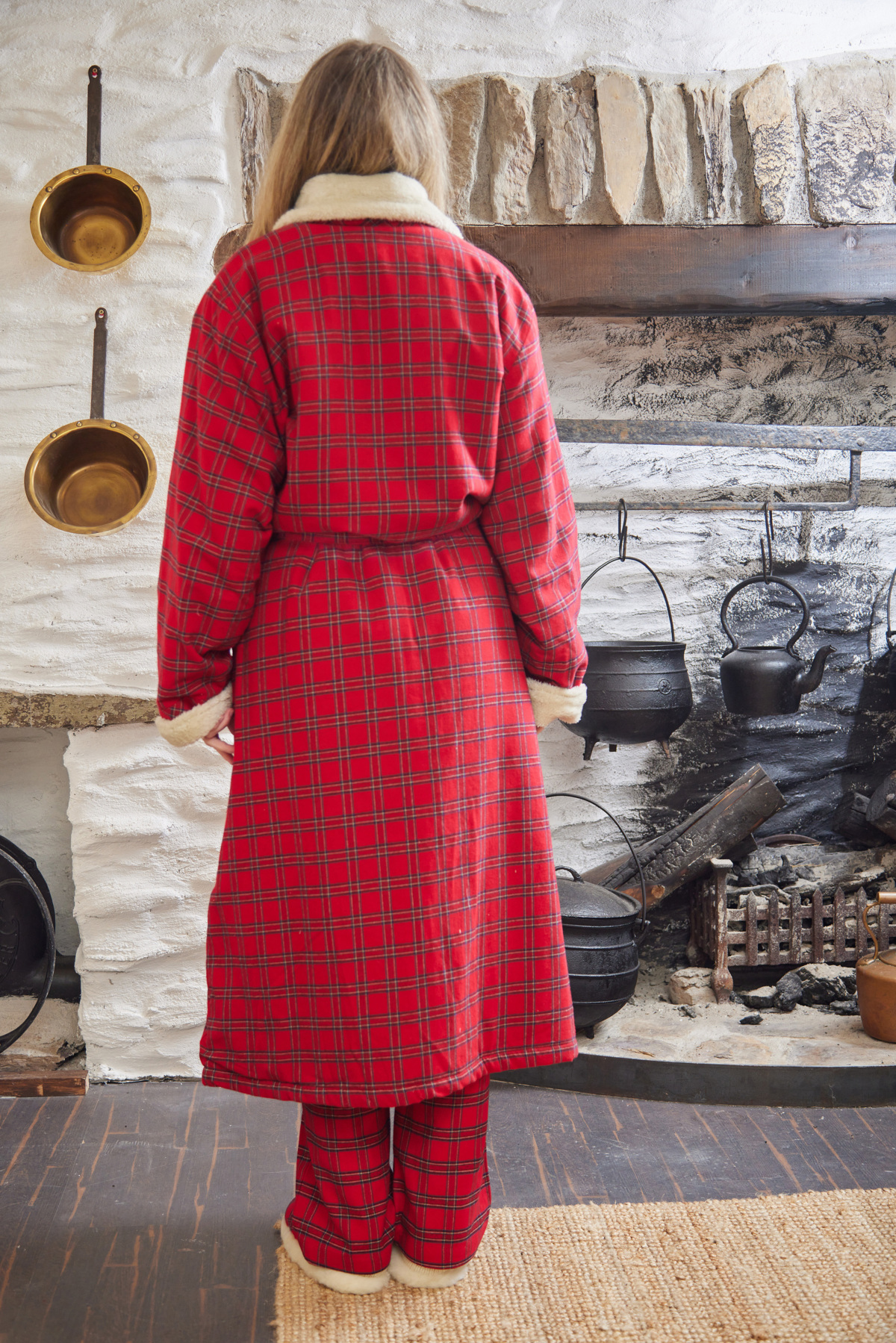CaiDieNu Peignoir Femme Long Polaire Doux - Robe De Chambre Hiver Chaude En Microfibre Flanelle, Confort Ultime