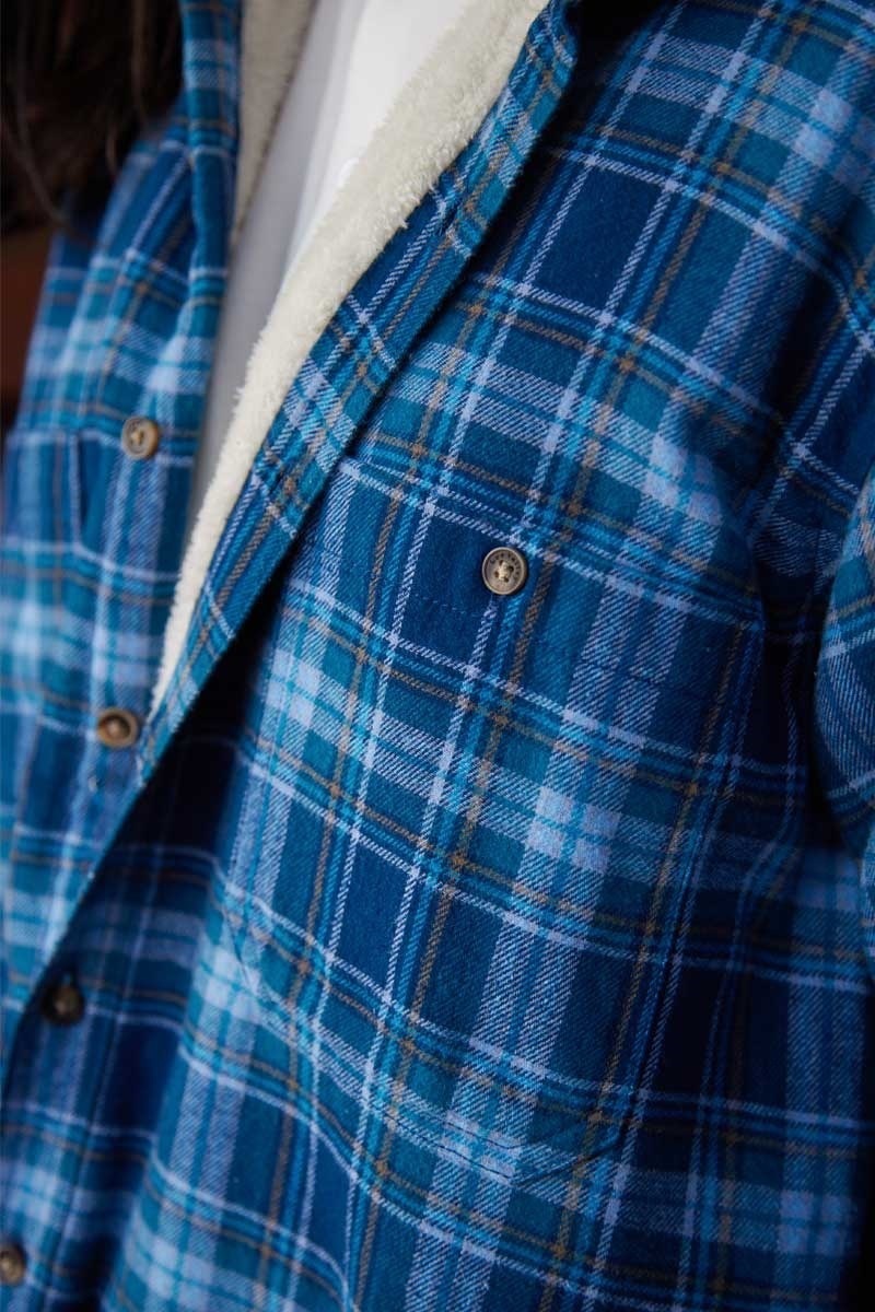 Chemise Orvis Femme Grande Taille - Verte Et Bleue à Carreaux - Doublée Polaire