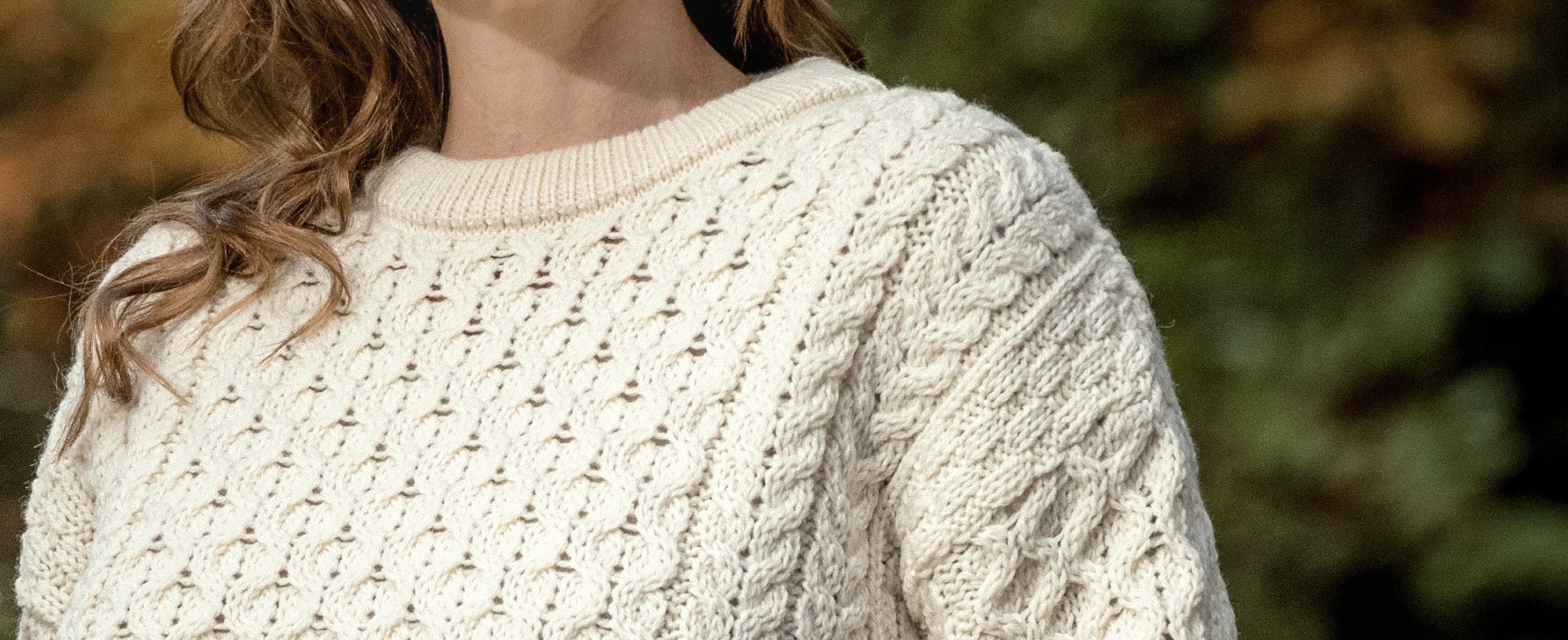 Pull traditionnel irlandais chaud laine mérinos Aran Crafts