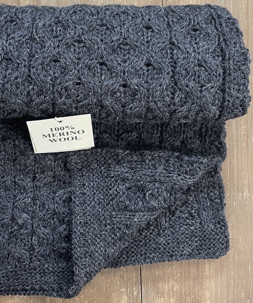 Écharpe homme beige en laine mérinos - Confort hiver - AV08 Paris